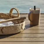 Marston 8 Seater Rattan Garden Dining Set - Natural Brown - Polywood Top - Image 5