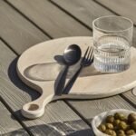 Marston 8 Seater Rattan Garden Dining Set with Cream LED Premium Parasol - Grey - Polywood Top - Image 6