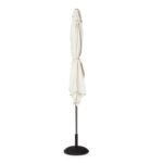 Marston 8 Seater Rattan Garden Dining Set with Cream Parasol - Black - Polywood Top - Image 7