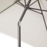 Marston 8 Seater Rattan Garden Dining Set with Cream Parasol - Black - Polywood Top - Image 8