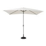 Marston 8 Seater Rattan Garden Dining Set with Cream Parasol - Black - Polywood Top - Image 9