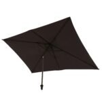 Marston 8 Seater Rattan Garden Dining Set with Grey Parasol - Black - Glass Top - Image 4