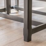 Matilda 3 Seater Mango Wood Dining Bench - Black Legs - Image 4