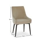 Maeve Clay Dining Chairs - Set of 2 - Black Legs - Image 8