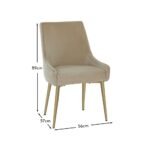 Maeve Clay Dining Chairs - Set of 2 - Gold Legs - Image 7