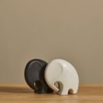 Meru 15cm Ceramic Elephant Ornament - White - Image 3