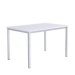 Outlet - Milo 6 Seater Marble Effect Dining Table with Chrome Legs