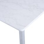 Outlet - Milo 6 Seater Marble Effect Dining Table with Chrome Legs - Image 2