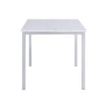 Outlet - Milo 6 Seater Marble Effect Dining Table with Chrome Legs - Image 4