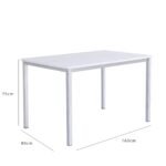Outlet - Milo 6 Seater Marble Effect Dining Table with Chrome Legs - Image 5