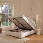 Mimi King Size Ottoman Bed - Chalk White Boucle - Image 2