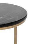 Nara Round Real Marble Side Table with Gold Legs - Image 6