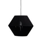 Outlet - Neri Black Cotton String Pendant - Image 5