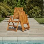 Oakley 4 Seater Wooden Extendable Garden Dining Set with Grey Parasol - Image 7