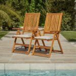 Oakley 4 Seater Wooden Extendable Garden Dining Set with Cream LED Premium Parasol - Image 8