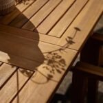 Oakley 4 Seater Wooden Extendable Garden Dining Set with Cream LED Premium Parasol - Image 4
