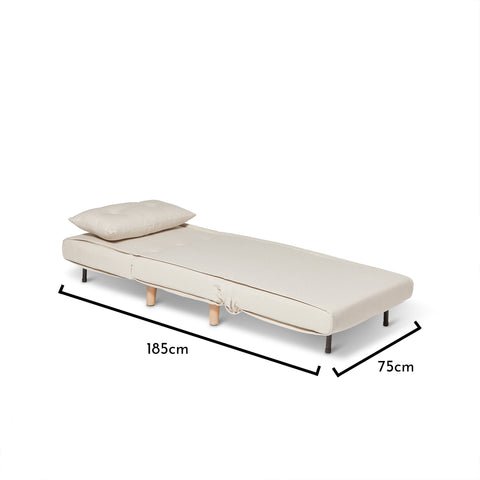Una Single Sofa Bed - Oatmeal Linen 2 Una Oatmeal Linen Single Sofa Bed - Laura James