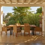Outlet - Oliver Rattan Garden Dining Chairs with Acacia Wood Legs - Set of 2 - Image 4