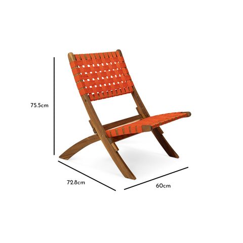 Outlet - Kai Folding Beach Chair Orange PCK2 1 Kai Orange Beach Chairs