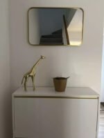 Outlet - Nakuru Standing Metal Giraffe Ornament - Gold - Image 2