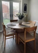 Faye Oak Wooden Woven Chairs - Set of 2 - Image 3