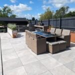 Outlet - 10 Seater Rattan Cube Outdoor Dining Set -  Natural Brown Weave - Image 3