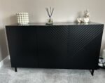 Jack 3 Door Large Sideboard - Geometric Black - Image 4