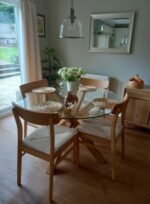 Faye Oak Wooden Woven Chairs - Set of 2 - Image 2