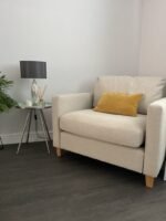 Ava Sand Armchair - Pale Oak Legs - Image 8