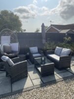 Cote 4 Seater Rattan Garden Sofa Set - Grey - Image 2