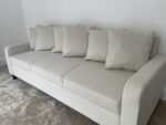 Tracy 3 Seater Sofa - Oatmeal with Black Legs - Image 5