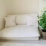 Harlow 2 Seater Double Sofa Bed - Chalk White Boucle - Image 4