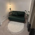 Una 2 Seater Double Sofa Bed - Green Velvet - Image 6