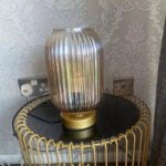 Elland 22.5cm Glass Table Lamp - Champagne & Gold - Image 4