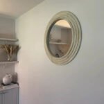 Kubu 70cm Wooden Round Mirror - Whitewash - Image 3