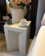 Karasi Pearl Terrazzo Concrete Side Table - Image 9