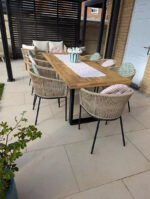 Hali 8 Seater Wooden Outdoor Dining Set with Hali Natural Chairs - 235cm - Image 10