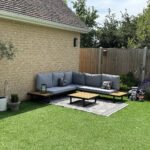 Thea Garden Corner Sofa Set with Grey Parasol - Image 6
