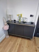 Iliana 2 Door Small Sideboard - Charcoal Grey - Image 3