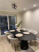 Cleo Soft Beige Dining Chairs - Set of 2 - Black Legs - Image 5