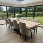 Nadine Soft Beige Dining Chairs - Set of 2 - Black Legs - Image 2