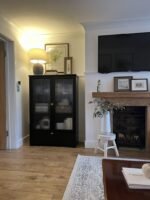 Lua Tall Cabinet in Noir Black with Fluted Glass - Image 5