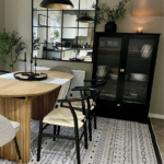 Lua Tall Cabinet in Noir Black with Fluted Glass - Image 2