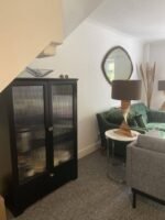 Lua Tall Cabinet in Noir Black with Fluted Glass - Image 7