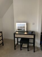 Charlie Black Dressing Table with Stool - Image 2