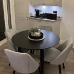 Freya Grey Velvet Dining Chairs - Set of 2 - Black Oak Legs - Image 5