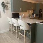 Marilyn Boucle Bar Stool - Whitewash Legs - Image 2