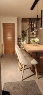 Freya Boucle Dining Chairs - Set of 2 - Whitewash Oak Legs - Image 4