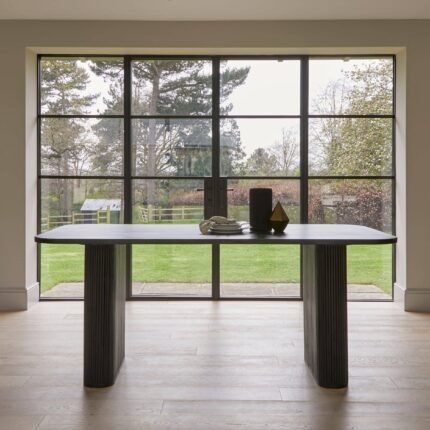 Orla Black Mango Wood Dining Table