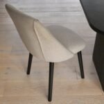 Orla Black Wooden Dining Table Set - 6 Seater - Freya Sand Dining Chairs - Black Oak Legs - Image 5